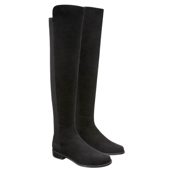 Stuart Weitzman 5050 Boot Over The Knee Leather Suede Size 5.5 Block Heel NEW - Picture 1 of 8